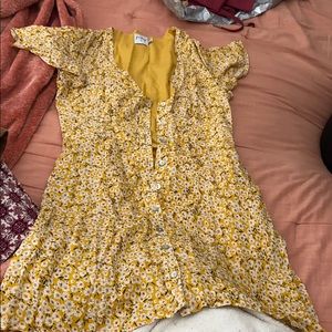 Yellow floral sundress